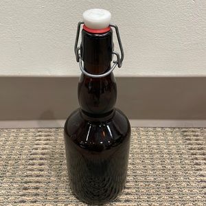 Amber Glass Flip-Top Bottle